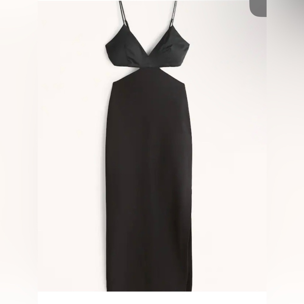 Abercrombie Holiday black midi dress